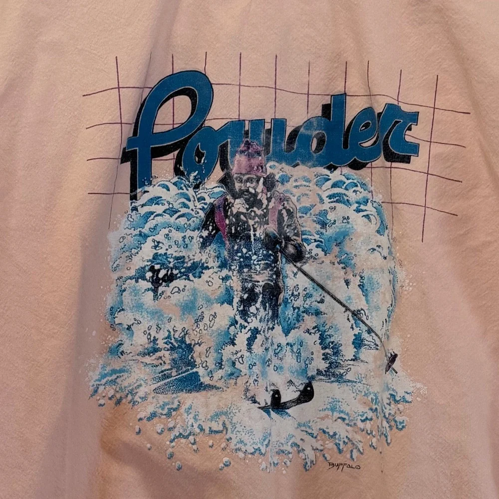 Vintage Ski Sweatshirt Light Pink Polo Shirt Park City Utah - Picture 5 of 5